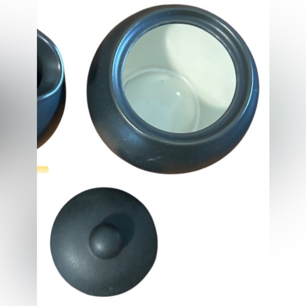 Noritake Colorwave Stoneware Sugar Bowl With Lid Graphite - Picture 2 of 3